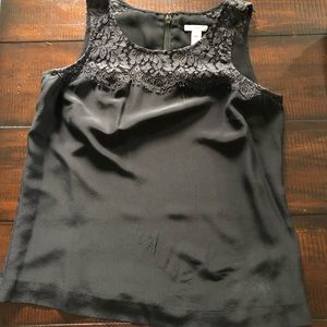 Dressy tank with lace detail
